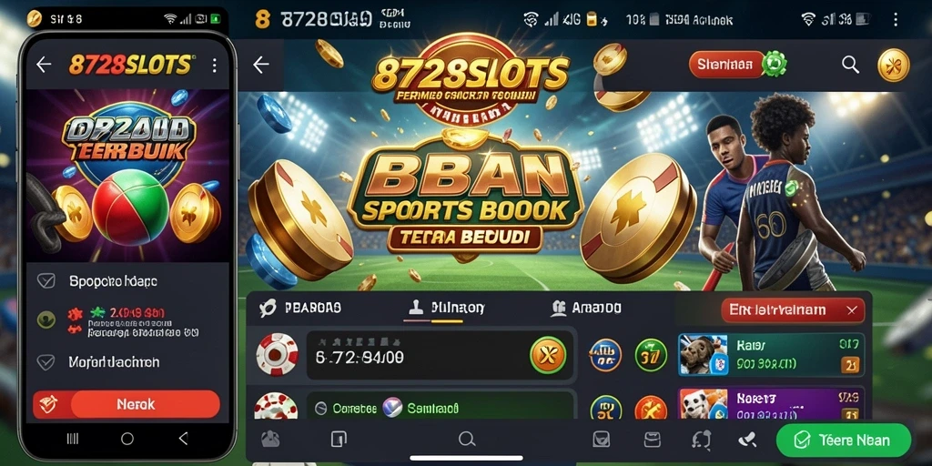 Tampilan gameplay utama 8728SLOTS dalam taruhan olahraga.