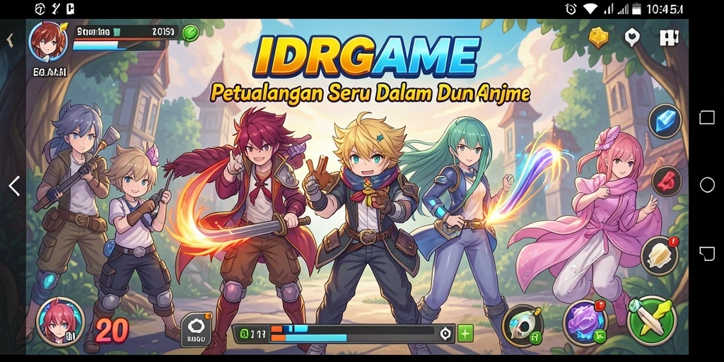 Tampilan menarik dari gameplay petualangan anime.