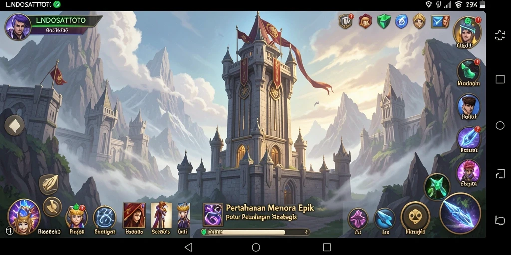 Tampilan gameplay menara pertahanan yang mengasyikkan di LNDOSATTOTO.