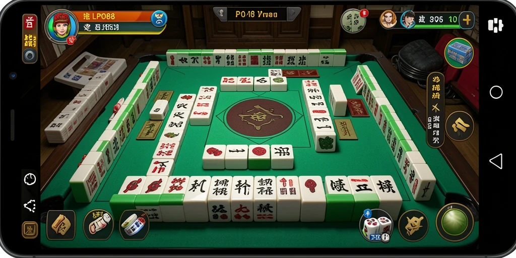 Tampilan gameplay seru di LPO88 dengan desain Mahjong yang menarik.