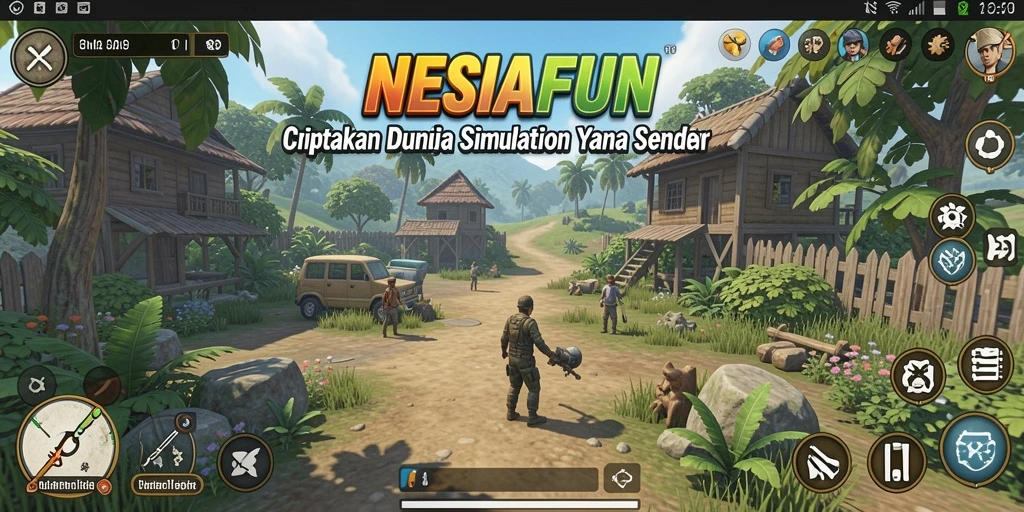 Tangkapan layar utama NESIAFUN menampilkan gameplay Simulation yang mengasyikkan.
